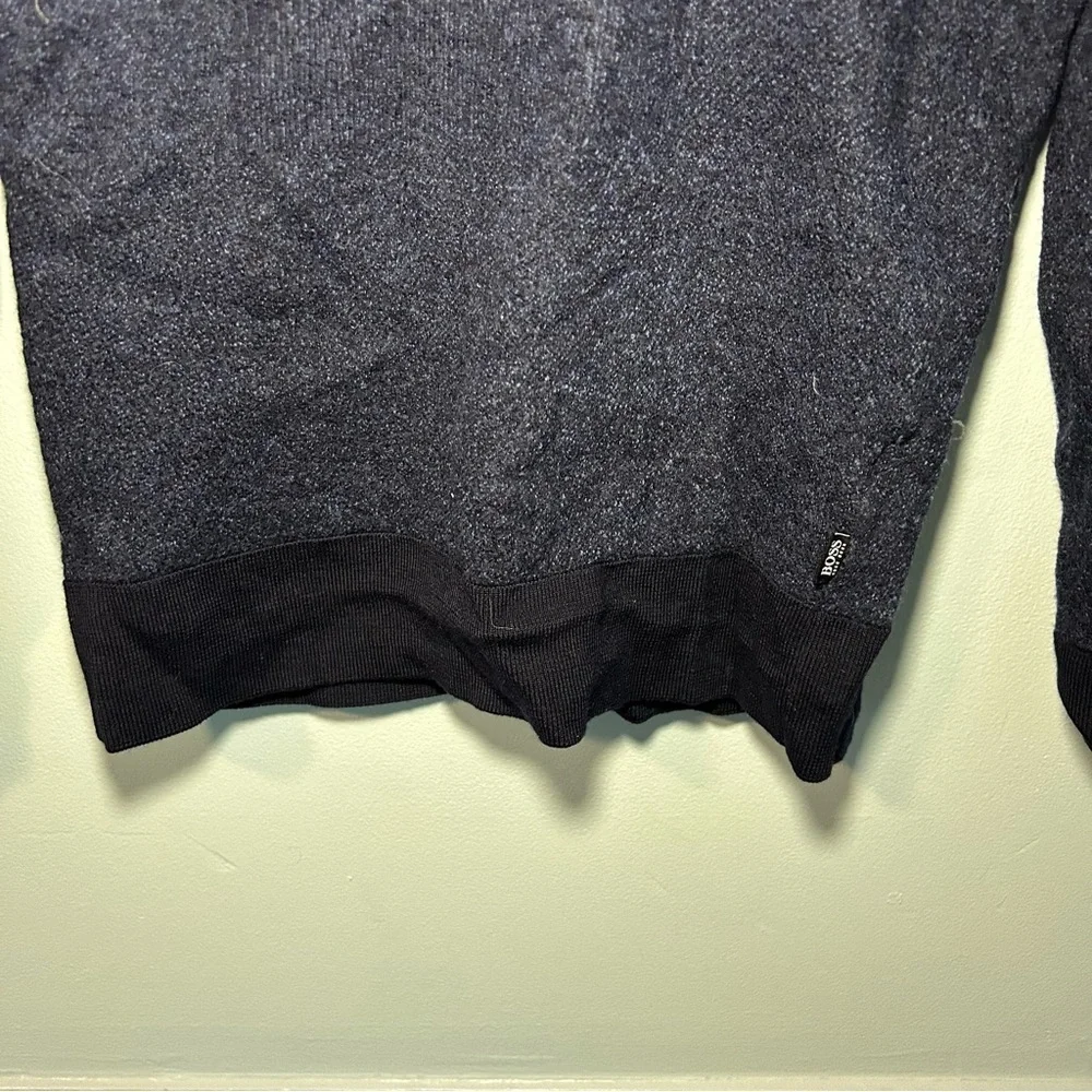 BOSS Hugo Boss Blue & Black Maurillo Regular-Fit Sweater Size Medium Kids